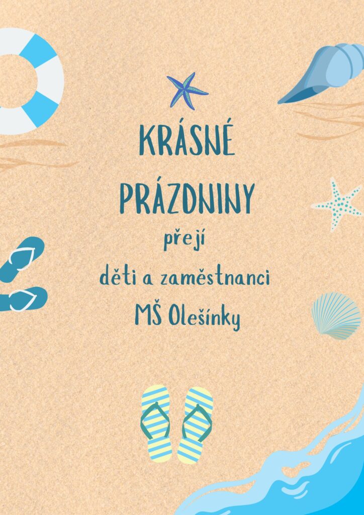 Blue Cream Illustration Minimalist Summer Holiday Poster